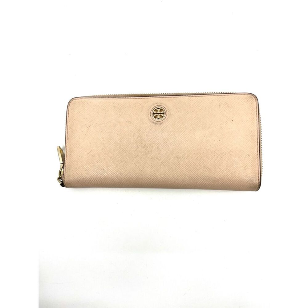 Tory Burch Zip Wallet Cross Grain Leather Blush Pink PROJECT Piece